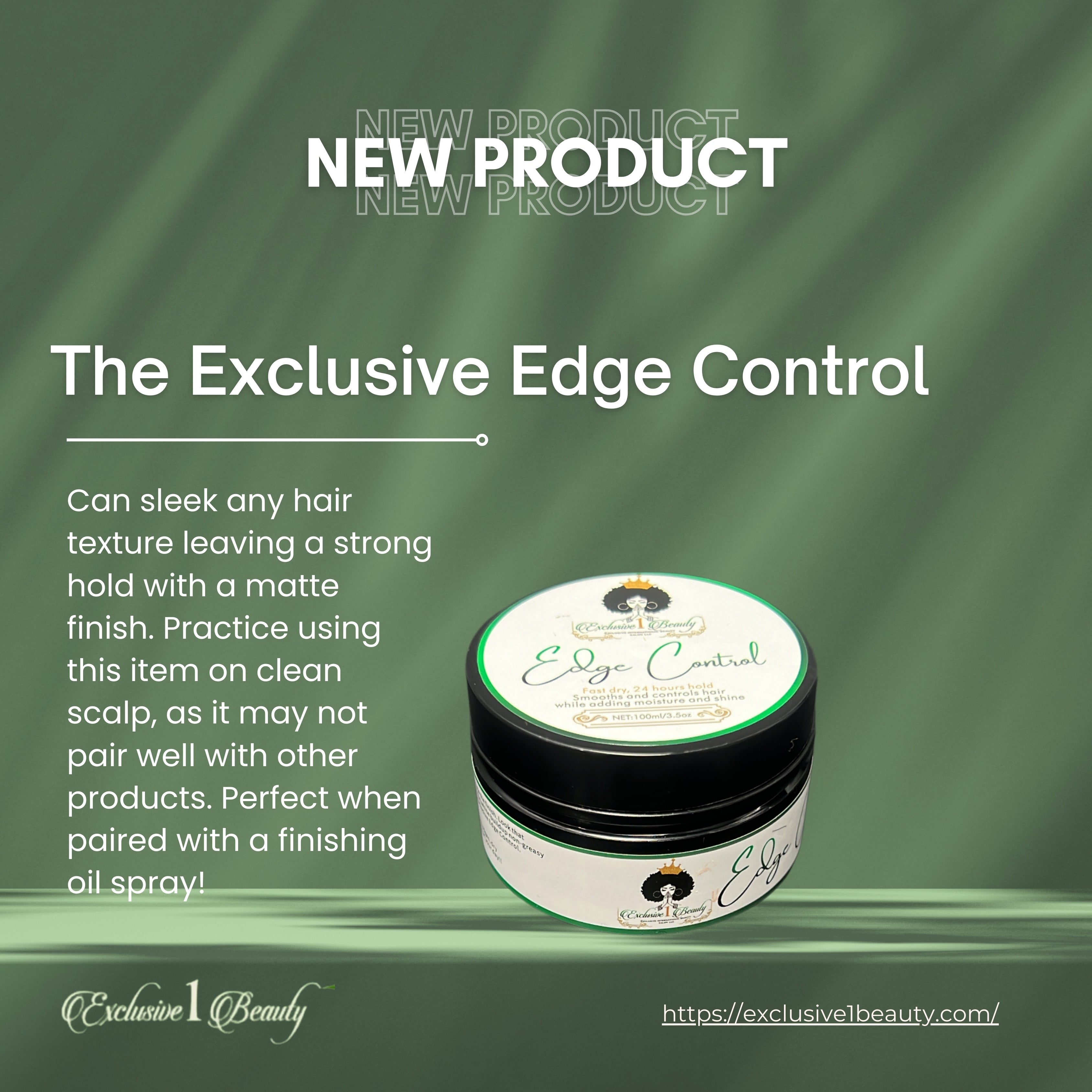 Edges Control 48hr hold 100% Quick Dry 100% NON STICKY 100%NO FLAKING WORK WONDERS ON ALL HAIRTYPE.4oz