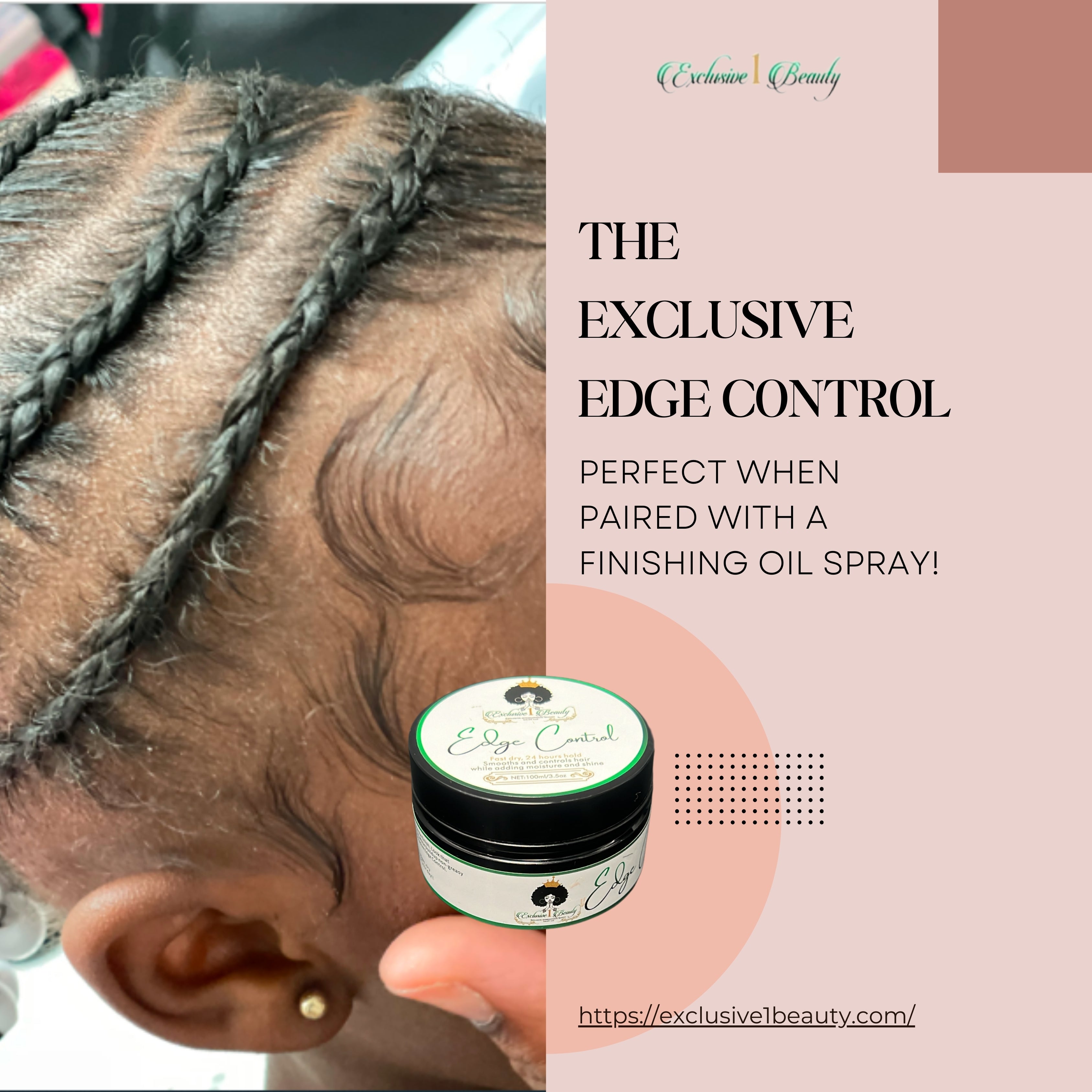 Edges Control 48hr hold 100% Quick Dry 100% NON STICKY 100%NO FLAKING WORK WONDERS ON ALL HAIRTYPE.4oz