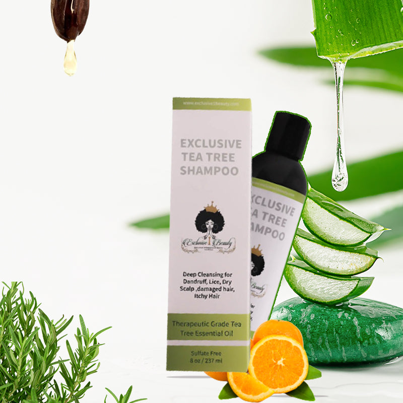 Tea Tree Shampoo Deep Cleaning for Dandruff, lice, Dry Scalp, Damaged hair & Itchy hair8oz