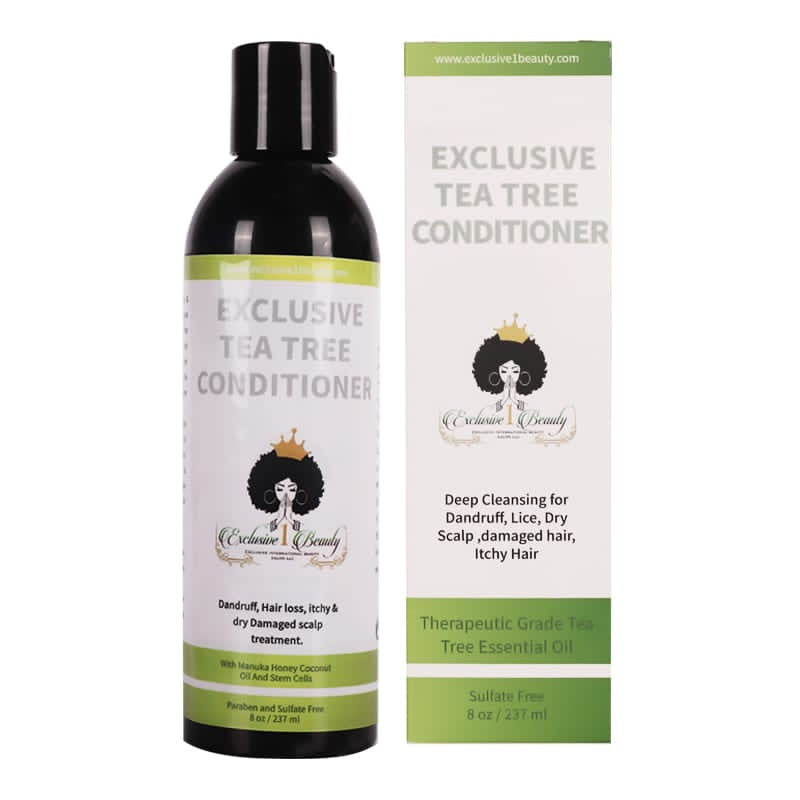 Tea Tree Conditioner Dandruff, Hair loss Itchy & Dry Damaged Scalp Treatment 8oz