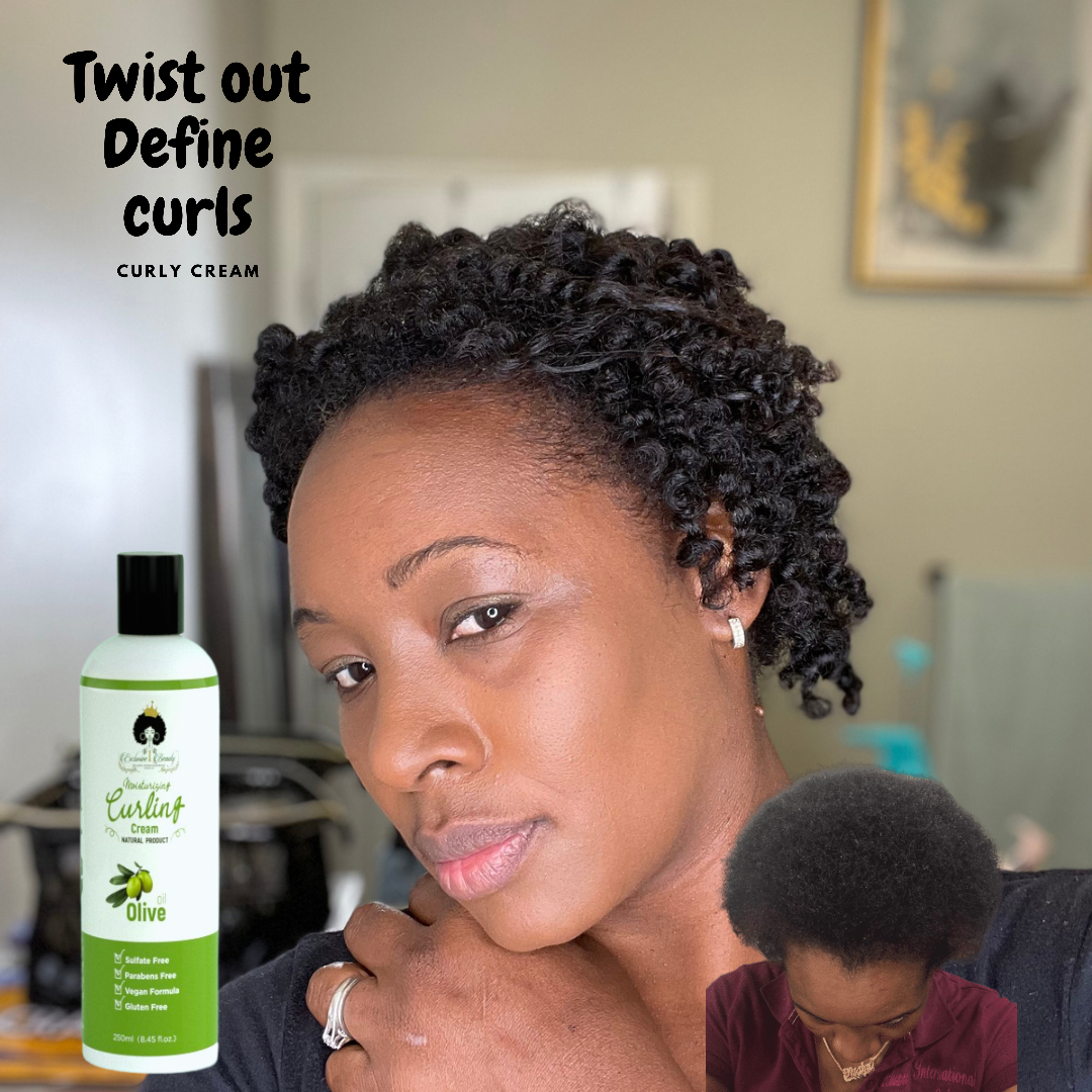Twist-Out Curly Cream Gives excellent curls definition without a crunchy hard feels.